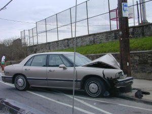 Brockton two car utility pole crash