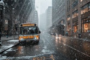 Bus Windshield Hit by Bullet