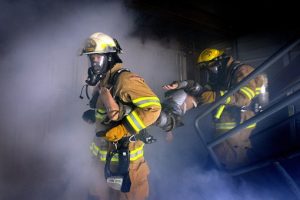 Firefighters Rescue Woman and Child from Burning Home