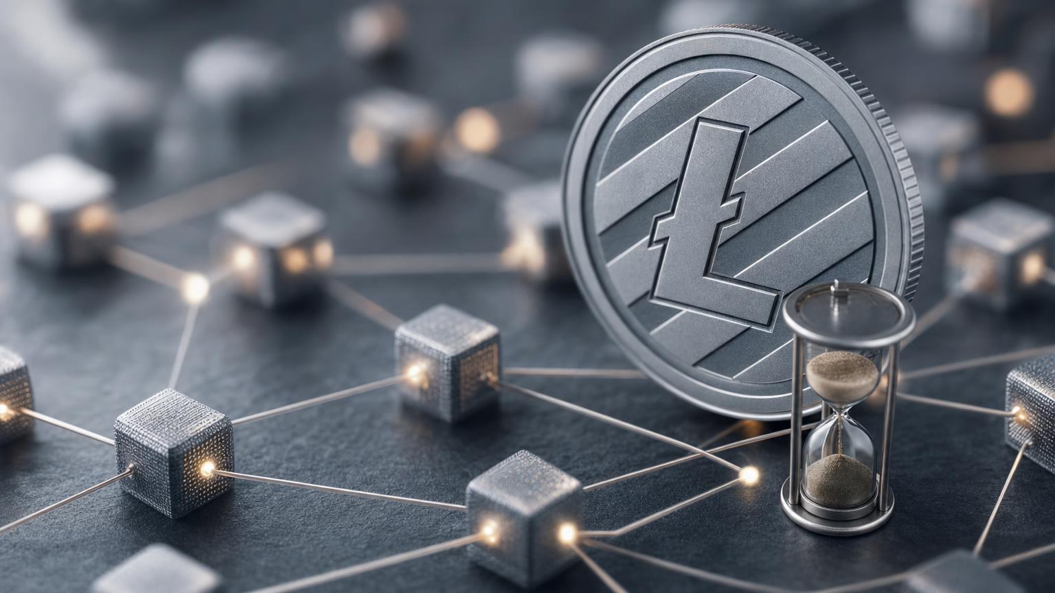 Litecoin transaction moving from a wallet through network confirmation and exchange processing stages